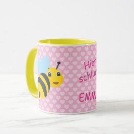 Caneca Kindertasse Biene - Hier schlürft |