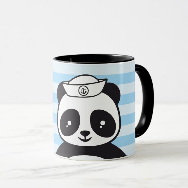 Caneca Kindertasse Pandabär - Matrose |  (Frente Esquerda)