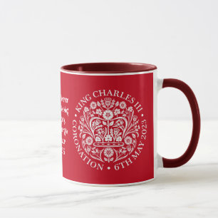 Caneca KING CHARLES III CORONATION Red Bíblia Verse