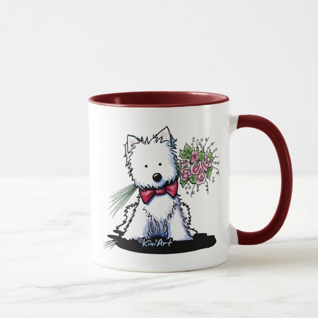 Caneca KiniArt Westie Valentine (Direita)