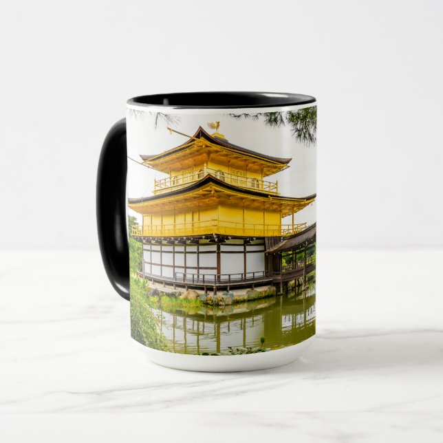 Caneca Kinkaku-ji, o pavilhão de ouros, Kyoto (Frente Esquerda)