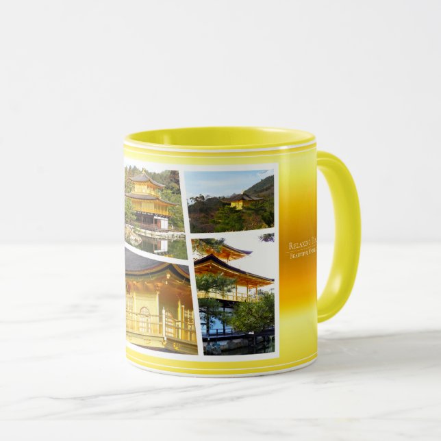 Caneca Kinkaku-ji (Rokuon-ji) コーヒーマグカップ (Frente Esquerda)