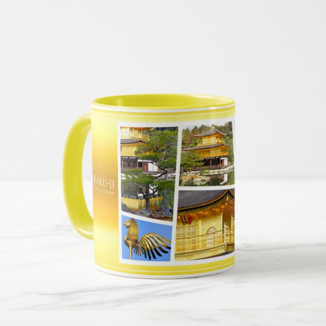 Caneca Kinkaku-ji (Rokuon-ji) コーヒーマグカップ マグカップ (Frente Esquerda)