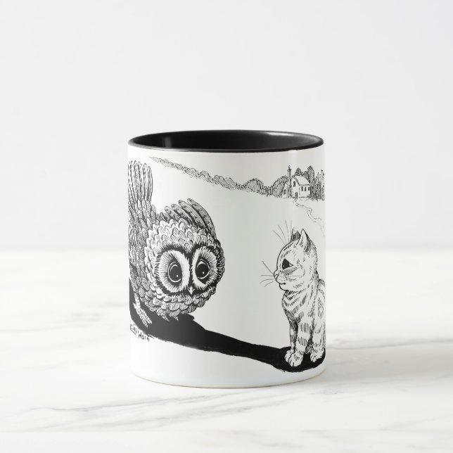 Caneca Kitten e Owl, Louis Wain (Centro)