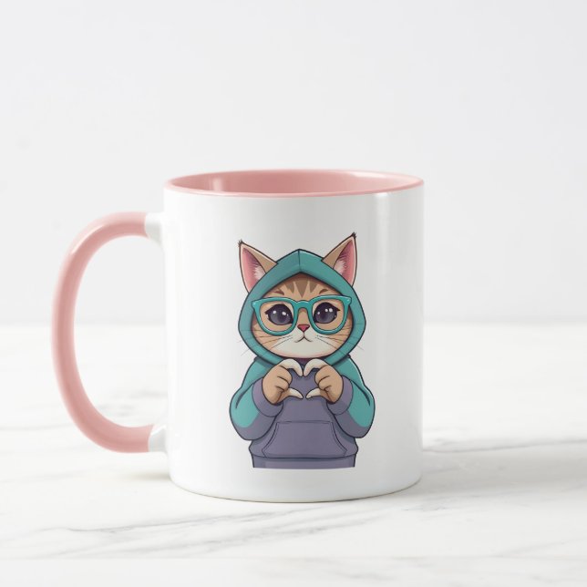 Caneca Kitten mandando seu amor (Esquerda)