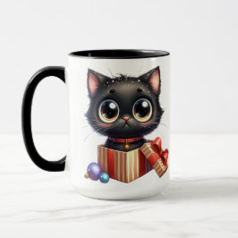 CANECA KITTENS E PRESENTES DE NATAL PRETO, CUTÂNEOS E ENG