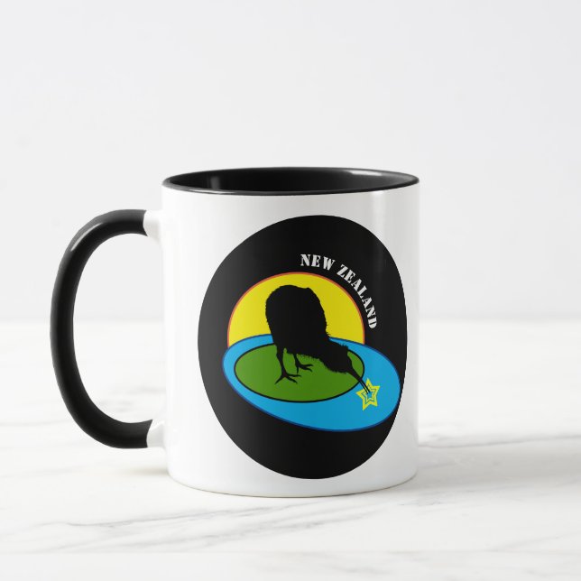 Caneca Kiwi - Escritório/Café para aves da Nova Zelândia (Esquerda)