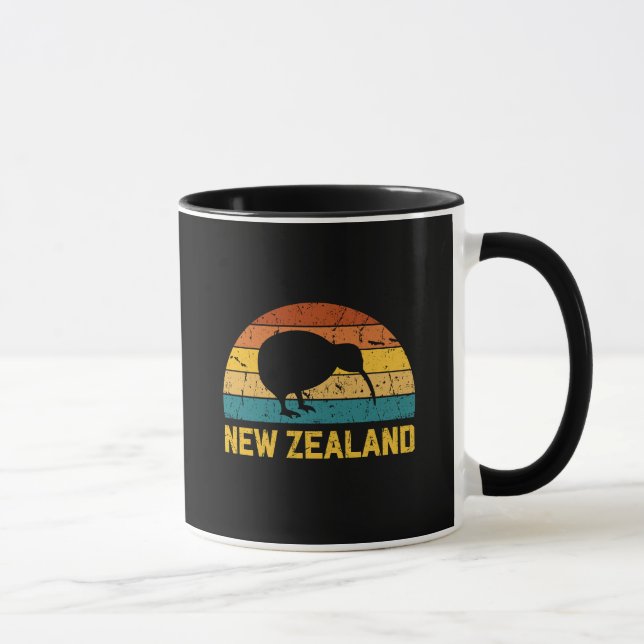Caneca Kiwi Retro da Nova Zelândia  (Direita)