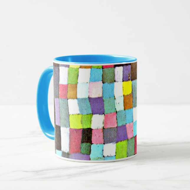 Caneca Klee - Abstração com referência à árvore de flores (Frente Esquerda)