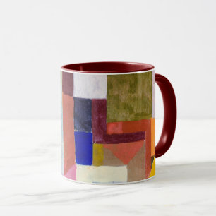 Caneca Klee - Arquitetura Colorida, trabalho de arte famo