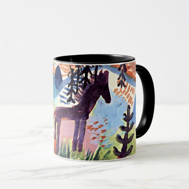Caneca Klee - O Cavalo, famosa pintura (Frente Esquerda)