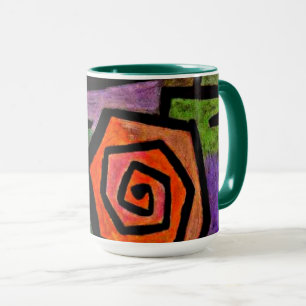 Caneca Klee - Rosas heróicas, trabalho de arte de abstra