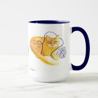 Caneca Knitters do Sr. Queijo Cheddar Gato Copo Para