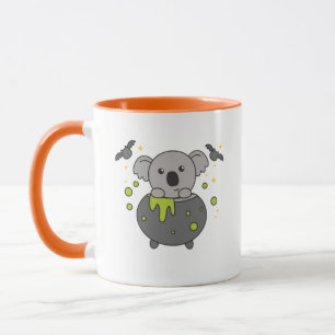 Caneca Koala Happy Halloween Cauldron Bat