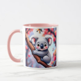 Caneca Koala sur une Branche au Printemps Australien.
