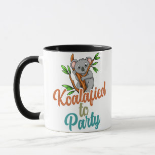 Caneca Koalafied to Party Qualified Pun Cute and Funny Ko