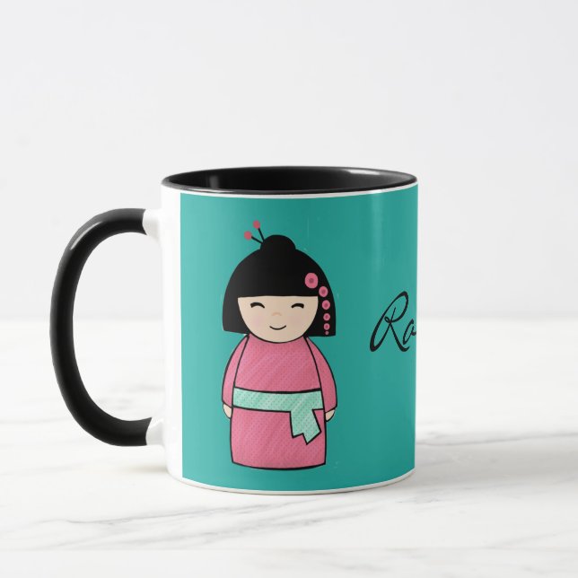 Caneca Kokeshi Doll Black 11 oz Combo Mug (Esquerda)