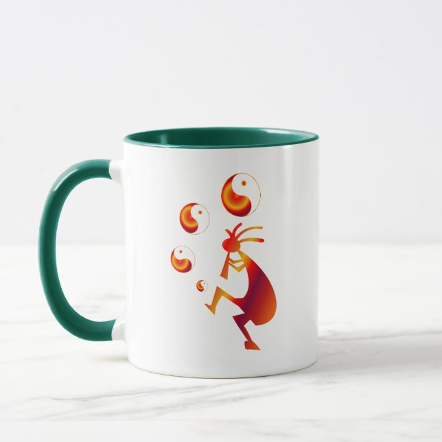 Caneca Kokopelli com Red Yin Yang (Esquerda)