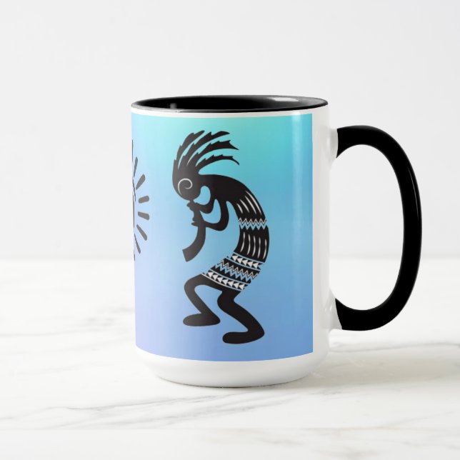 Caneca Kokopelli com símbolo nativo americano do sol (Direita)