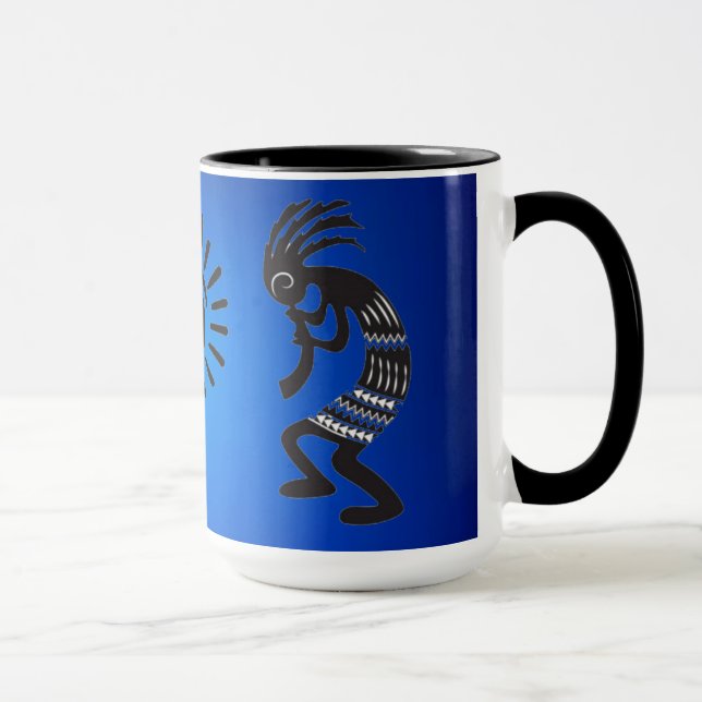 Caneca Kokopelli com símbolo nativo americano do sol (Direita)