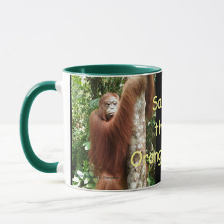 Caneca Krista Orangutan salva os orangotangos