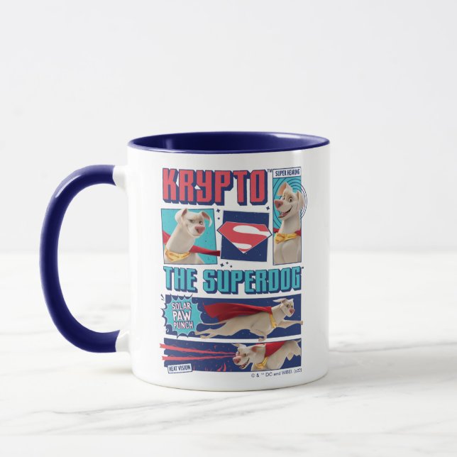 Caneca Krypto Os Painéis De Quadrinhos Super Cachorros (Esquerda)