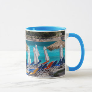 Caneca Ksamil, praia da frente da cidade