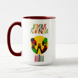 Caneca Kwanzaa Coffee Mug com Acentos Vermelhos, 15 oz