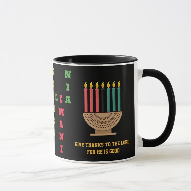 Caneca KWANZAA Nguzo Saba Crossword (Direita)