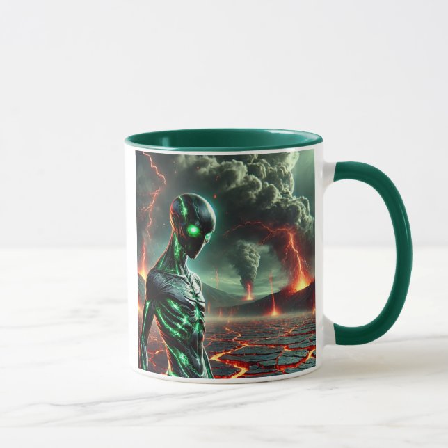 Caneca L’extraterrestre  venue des profondeurs ardentes. (Direita)