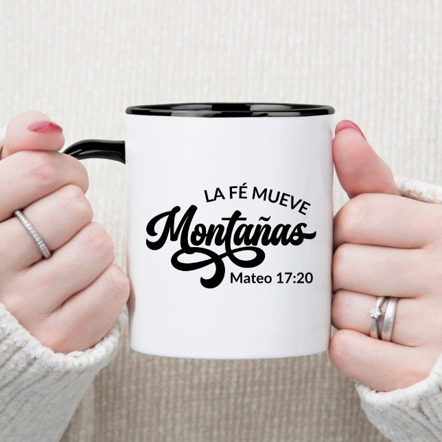Caneca La Fé Mueve Montañas Espanhol Café Mug (Criador carregado)