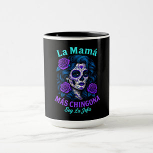 Caneca La Mamá Más Chingona Engraçada Mãe Espanhola