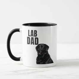 Caneca Lab Dad Black Labrador Coffee
