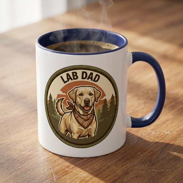 Caneca Lab Dad | Presente para Pai de Labrador | V (Criador carregado)