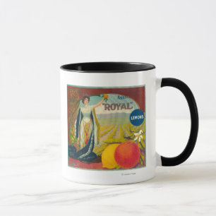 Caneca LabelCorona alaranjado real, CA
