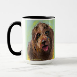 Caneca Labradoodle | Mug de dois tons, 15 oz