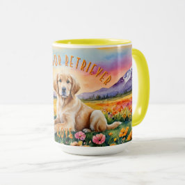 Caneca Labrador Amarelo Retriever Puppy Sunrise