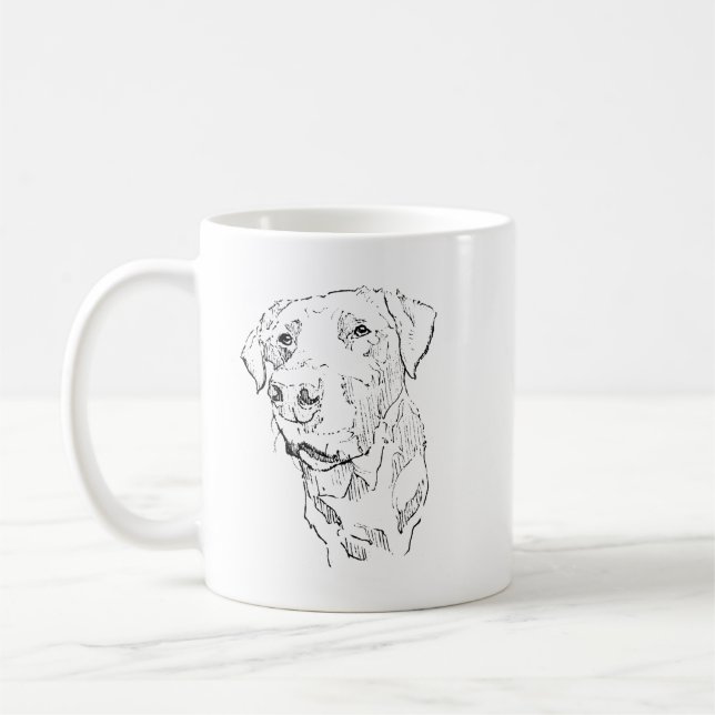 Caneca Labrador, Café Cerâmico Mãe de Cachorro (Esquerda)