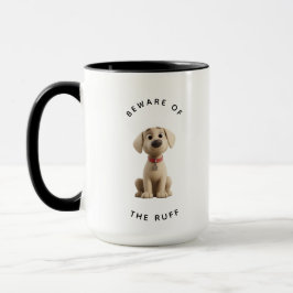 Caneca Labrador engraçado "Cuidado com o Latido" 