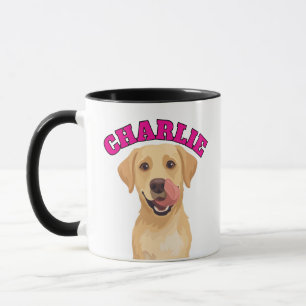 Caneca Labrador Feliz Lambendo o Nariz