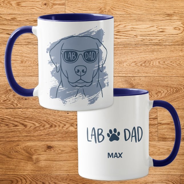 Caneca Labrador Pai com Nome Personalizado e Pince (Criador carregado)