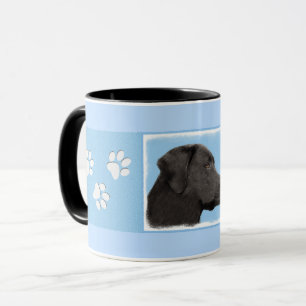 Caneca Labrador Retriever Black Painting Original Dog Art