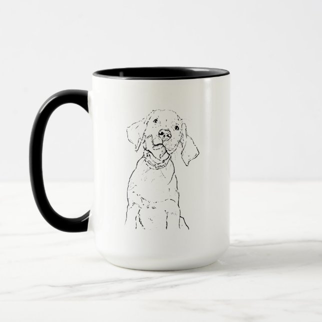 Caneca Labrador Retriever, Xícara de Café Mãe de C (Esquerda)