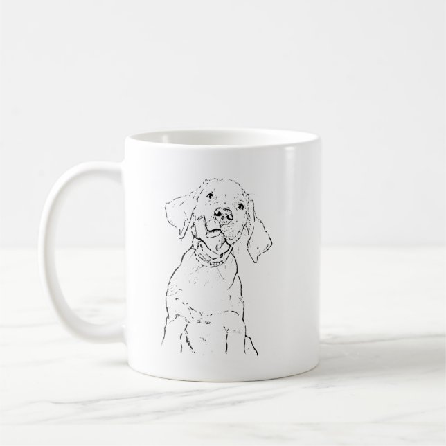 Caneca Labrador Retriever, Xícara de Café Mãe de C (Esquerda)