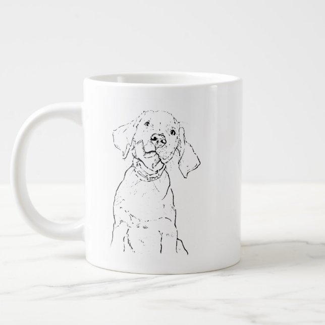 Caneca Labrador Retriever, Xícara de Café Mãe de C (Esquerda)