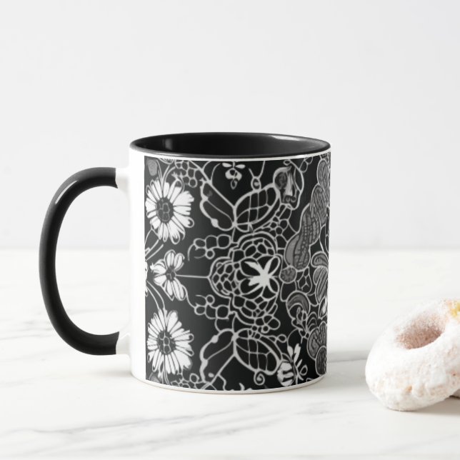 Caneca Lace Floral Harmony (Com Donut)