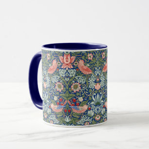 Caneca Ladrão de Morango William Morris Azul Marinho Cora