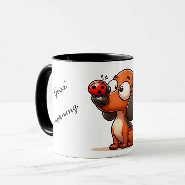Caneca Lady Bug Dachshund (Frente Esquerda)