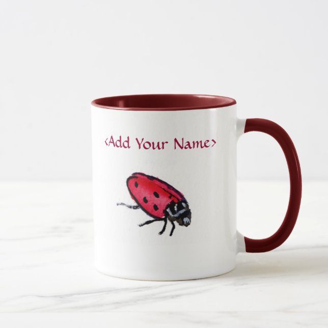 Caneca Lady Bug Mug (Personalizar com Nome) (Direita)