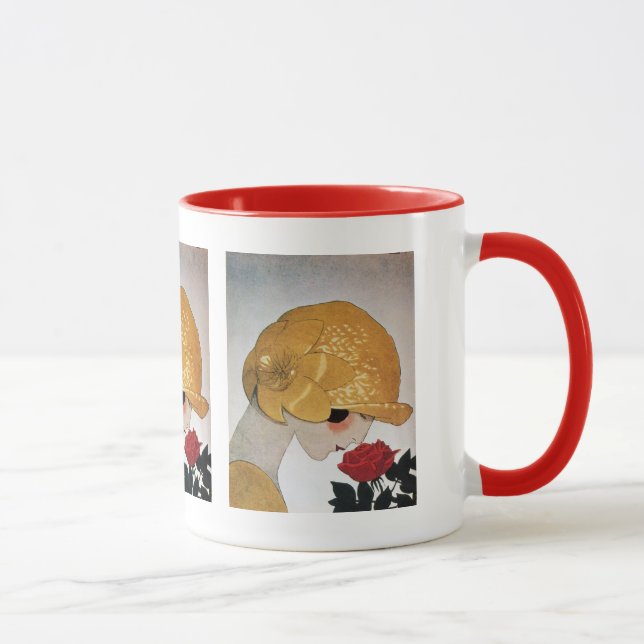 CANECA LADY COM ROSA VERMELHA (Direita)